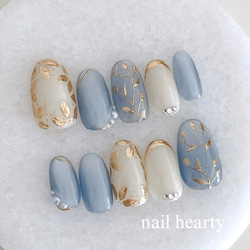 オーダーネイルチップ バラネイル 水色ネイル ブルーネイル ガーリーネイル オーダーネイルチップ バラネイル 水色ネイル ブルーネイル ガーリー