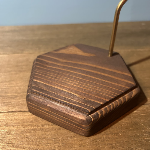 真鍮5φ オシャレランタンスタンド ウォルナットカラー その他