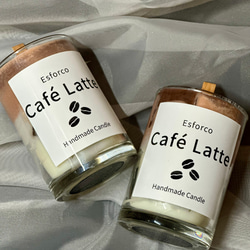 カフェラテ キャンドル コーヒー の香り ソイキャンドル アロマ