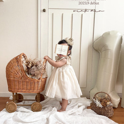 french organdy dress / オーガンジードレス《100日祝・お誕生日・バースデー・七五三》 3枚目の画像