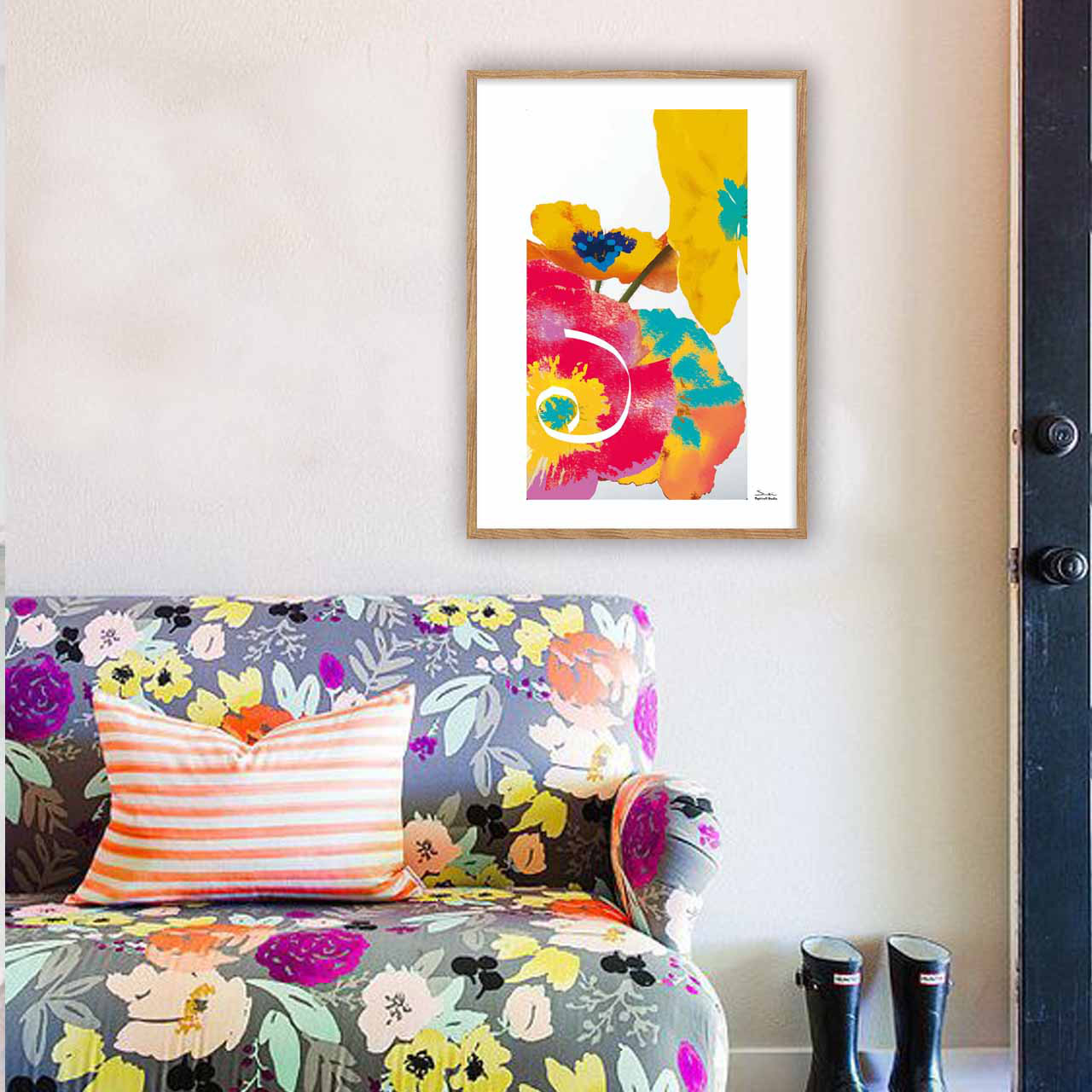 いつもそばに　花　お気に入り9400件突破　ポスターがタペストリーにも　ポスター　アート  アートポスター　3381