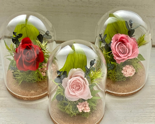 プリザーブドフラワー プレゼント フラワーアレンジ 花 ギフト ガラス