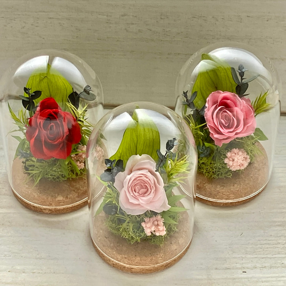 プリザーブドフラワー プレゼント フラワーアレンジ 花 ギフト ガラス