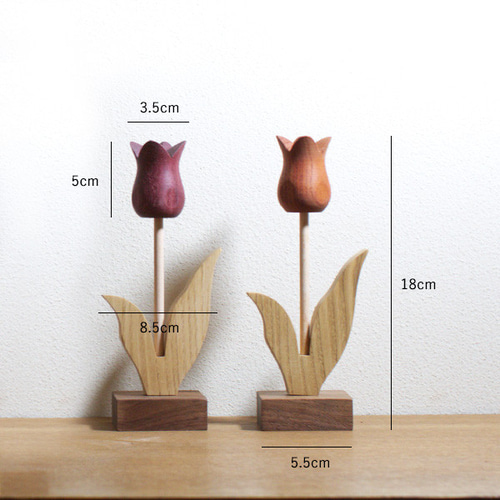 チューリップ オブジェ｜全5種類 木製 花 北欧 雑貨 母の日 ギフト