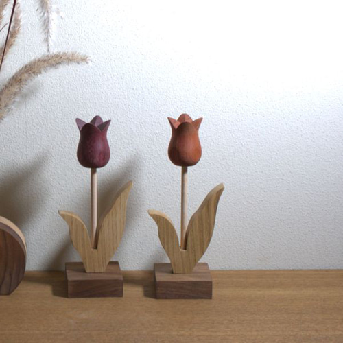 チューリップ オブジェ｜全5種類 木製 花 北欧 雑貨 母の日 ギフト