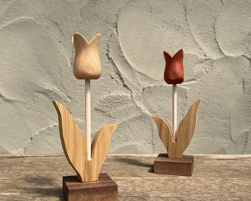 チューリップ オブジェ｜全5種類 木製 花 北欧 雑貨 母の日 ギフト