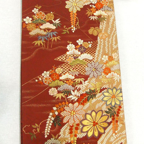 16)2193】200cm/新品・江戸小袖文様集/タペストリー・テーブル