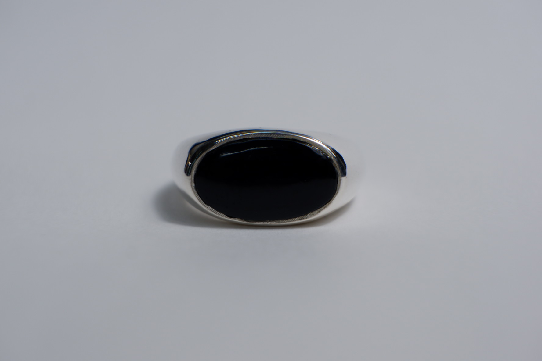 ブラックオニキスリング　Black Onyx Ring #026