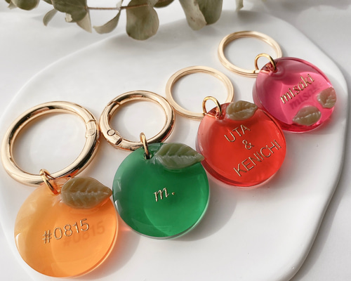 名入れ】フルーツチャーム / キーホルダー キーチャーム 名前入り