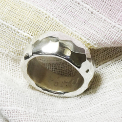 溶銀鍛造環  ベイシック7 リング【受注製作】甲丸 シルバー 925【15号から30号まで】atpring1303 2枚目の画像