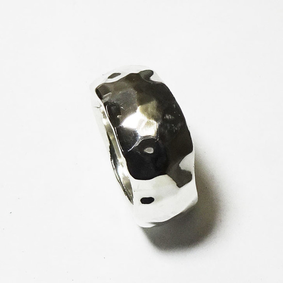 溶銀鍛造環  ベイシック7 リング【受注製作】甲丸 シルバー 925【15号から30号まで】atpring1303 5枚目の画像