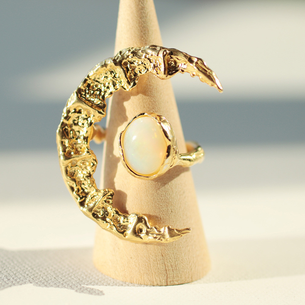 【受注生産】月とオパールのリング