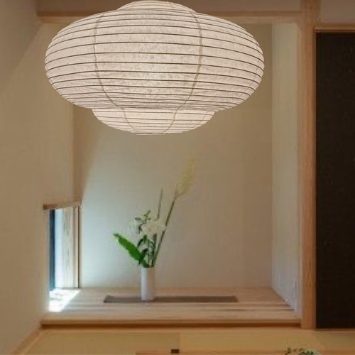 岐阜径55㎝和紙提灯中雲型照明ペンダント1灯 その他素材 けん 通販
