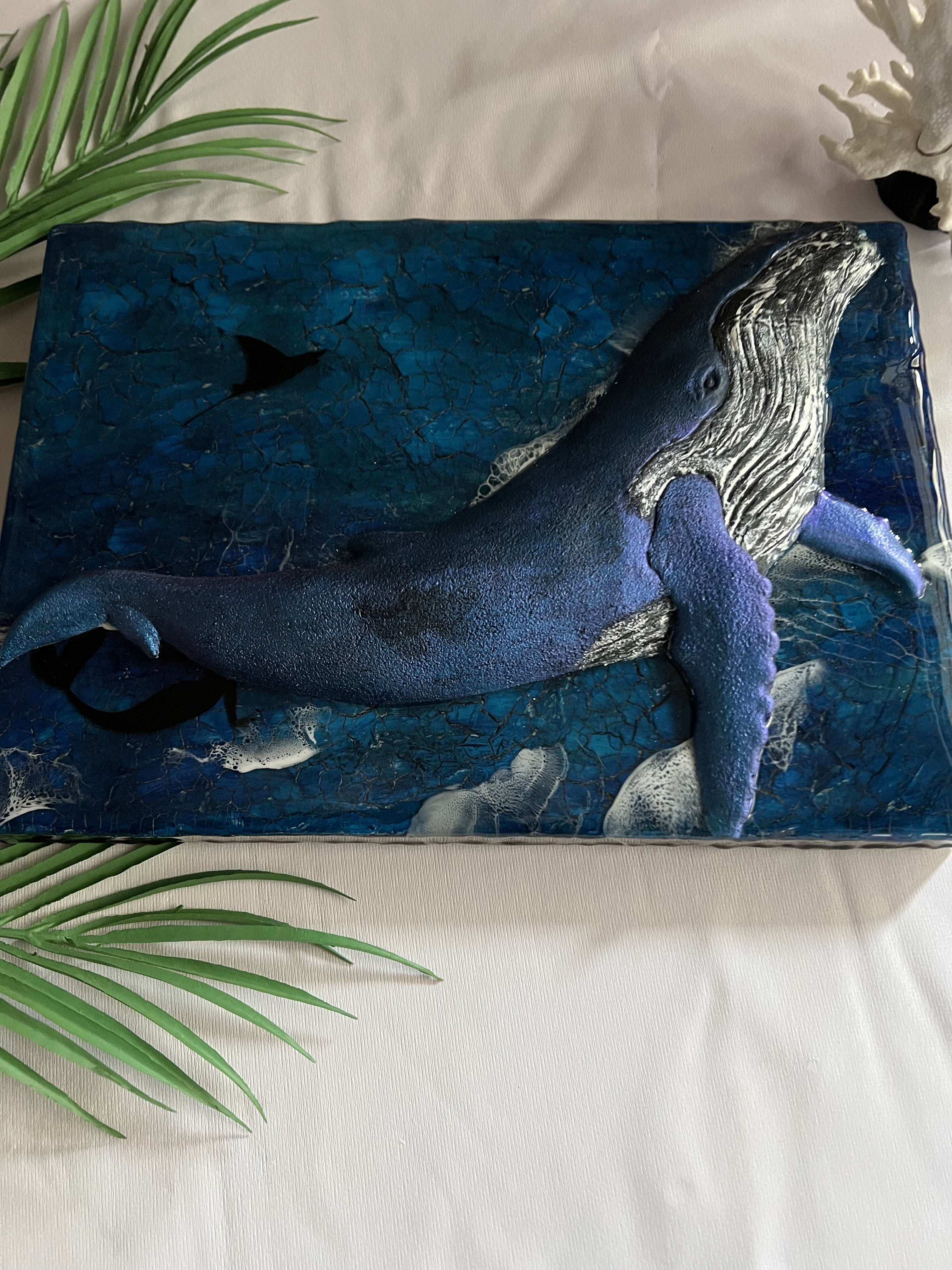 クラッキングアート　クジラ　マーメイド　マンタ　立体アート