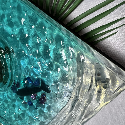 波紋パネル 水面パネル ホヌ 珊瑚 海面クラ ッキングレジン インテリア