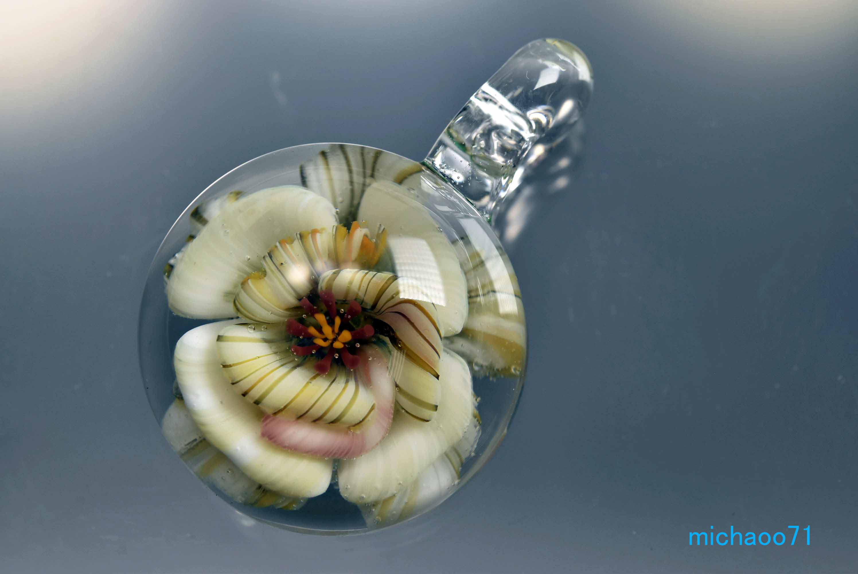 フラワー ガラスのペンダントトップ (12168-P21) GLASS FLOWER