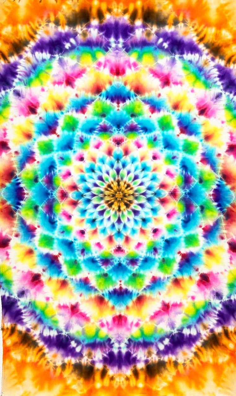 タイダイ タペストリー 曼荼羅 曼荼羅 "春色彩" HD23-48