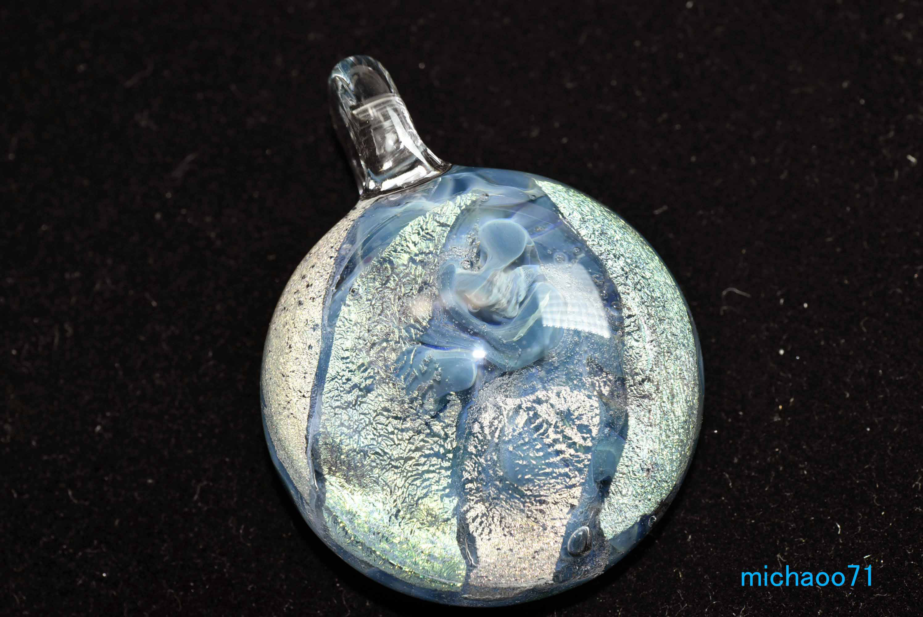 宇宙の輝き　ガラスのペンダントトップ　(12162-P21)   ＃ガラスアクセサリー