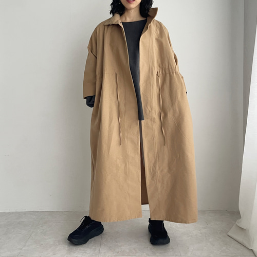 ハイネックロングコート(ベージュ) コート MELUMO 通販 18992905