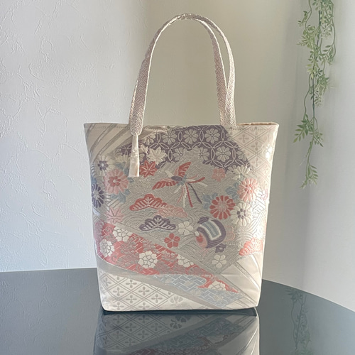 帯リメイクバッグ 鳳凰と内出の小槌 B5サイズ 和装バッグ 帯バッグ