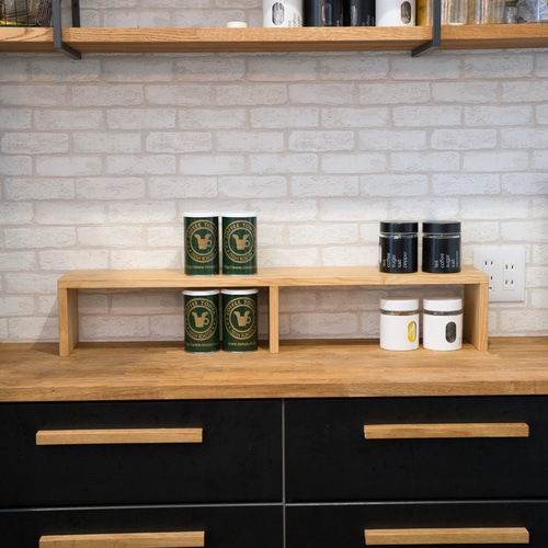 コの字ラック 長さ90cm【キッチン収納/オープンシェルフ/木製】 棚