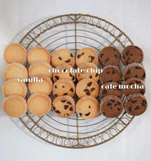 □送料無料□□手作りクッキー°・*:.。.☆ディアマンクッキー 3種24枚 チョコチップクッキー□ 1枚目の画像