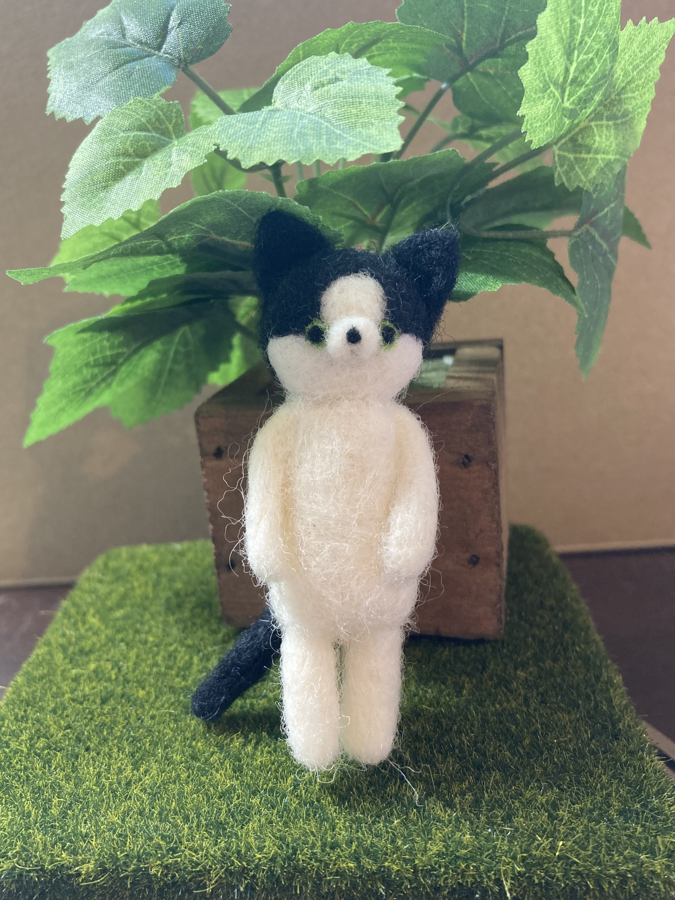 ハチワレ猫 羊毛フェルト 羊毛フェルト ねこぴっぴ 通販 18994204