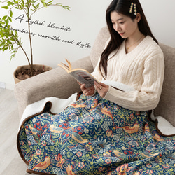 Jubilee ウィリアムモリス柄 着るもこもこブランケット 80cm×140cm JB-Blan80140 2枚目の画像
