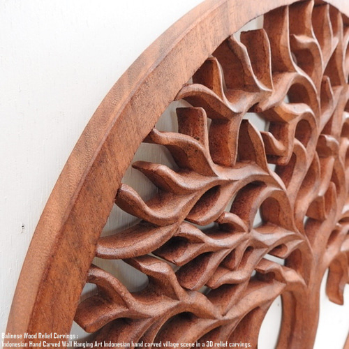 ウッドレリーフ Tree of Life 50cm 丸 円形 ラウンド アート