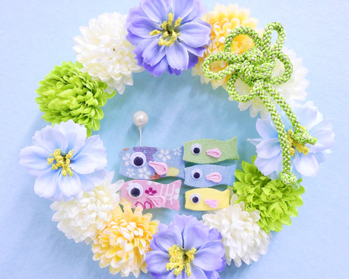 junpemi2点♡ぷくぷく鯉のぼり＆ラベンダーピンクのフラワーリース f6e52267ce258a3a833a2f3b162fd5