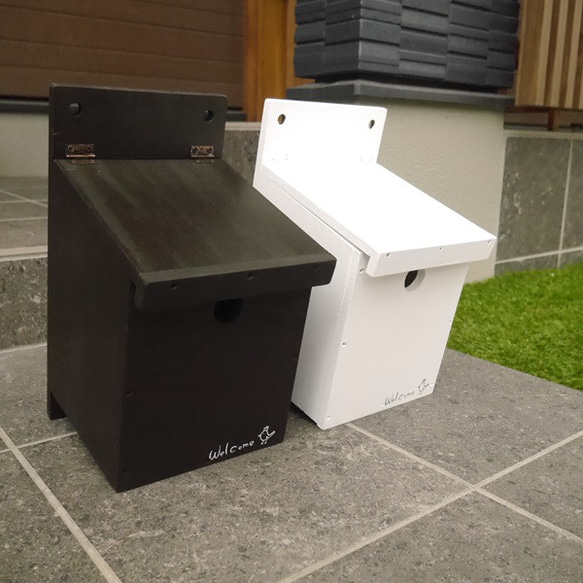 木製巣箱　シジュウカラ　野鳥用巣箱　バードハウス 1枚目の画像
