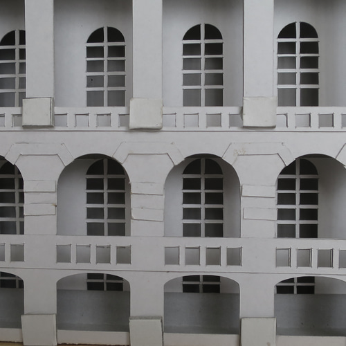 昭和レトロ洋館「法務省旧本館」着色模型 立体・オブジェ ジオラマ工房