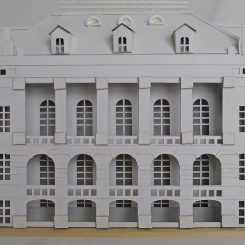 昭和レトロ洋館「法務省旧本館」着色模型 立体・オブジェ ジオラマ工房