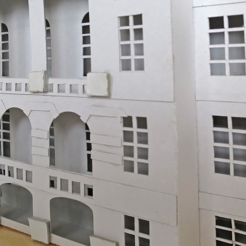 昭和レトロ洋館「法務省旧本館」着色模型 立体・オブジェ ジオラマ工房