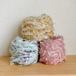 毛糸玉リース☆ピンクグレー２ 毛糸 Opal-オパール- オリジナルコットン 4ply/4本撚り KFS147