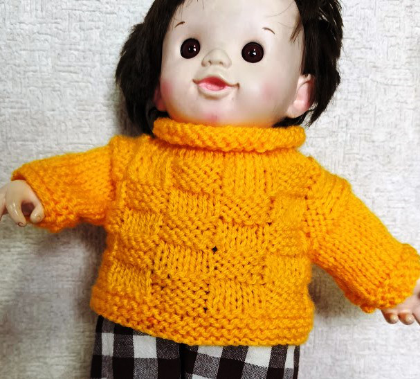 ぽぽちゃん☆編み込みセーター（お好きな色で） その他人形 よね