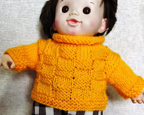 ぼーちゃん ぽぽちゃん☆編み込みセーター（お好きな色で） その他人形 よね