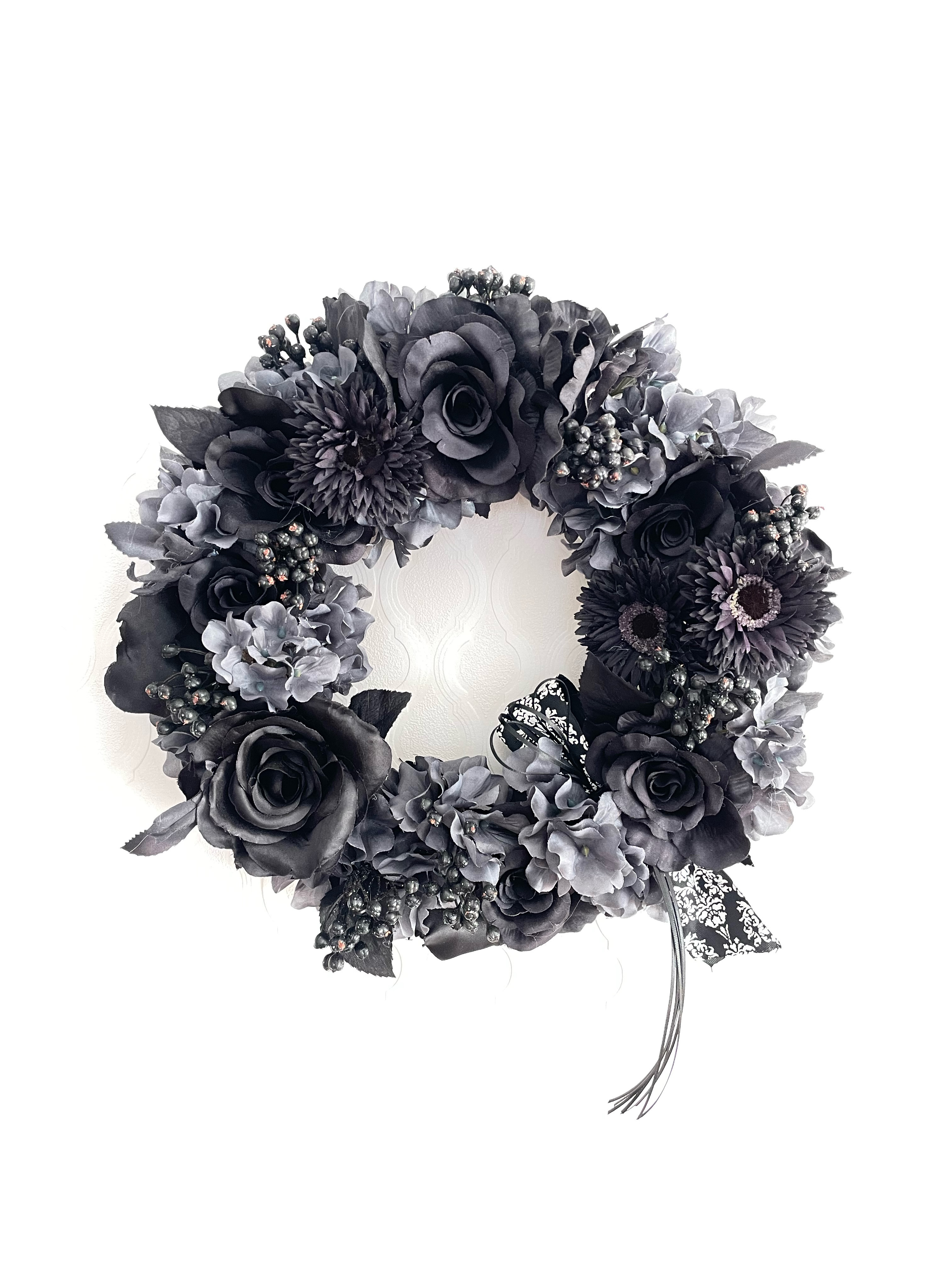 ブラックリース　32cm                                   黒　ゴシック　ゴスロリ