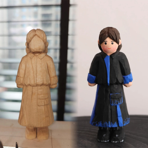画像を送付してオーダーメイドの木製人形を作ります —— あなたの