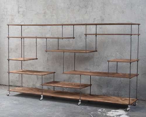 wood iron shelf 1100*1800*300 ディスプレイ 店舗什器 オープン