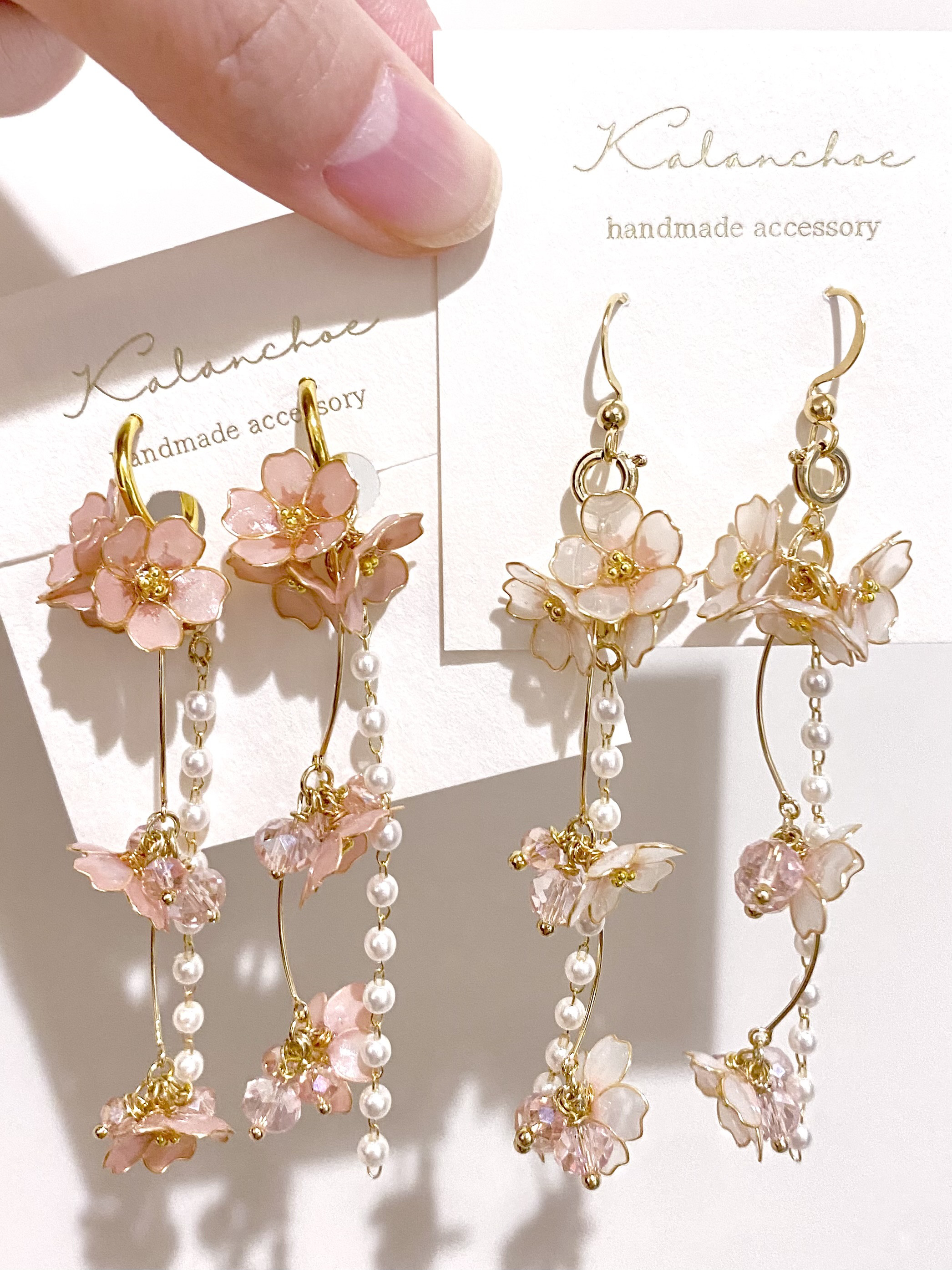 桜揺れる耳飾り