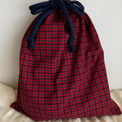 ファミリア風チェック/犬用スタイ レッド 付け襟 アクセサリー ペット