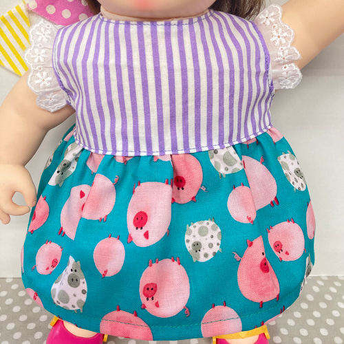 ムチムチ豚さんのストライプワンピース♡ 服 ぽぽちゃん USA