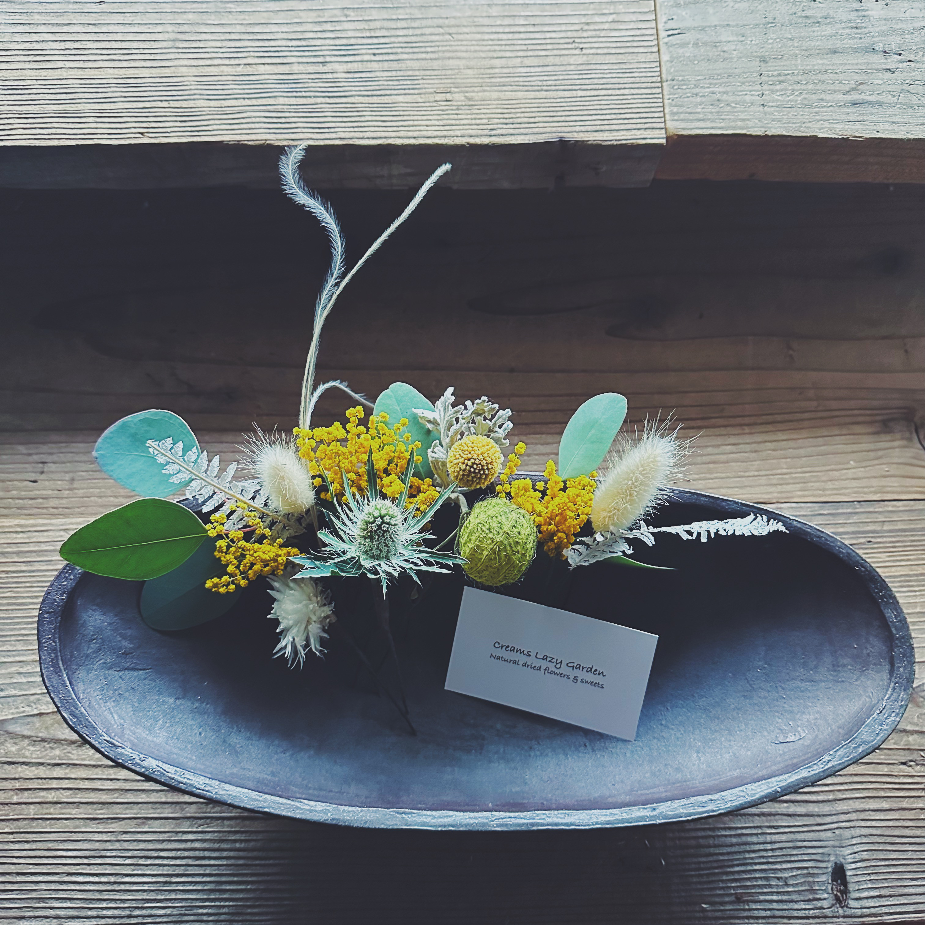 97 Dreird flowers head dress  Mimosa /   ヘッドドレス ミモザとポポラス