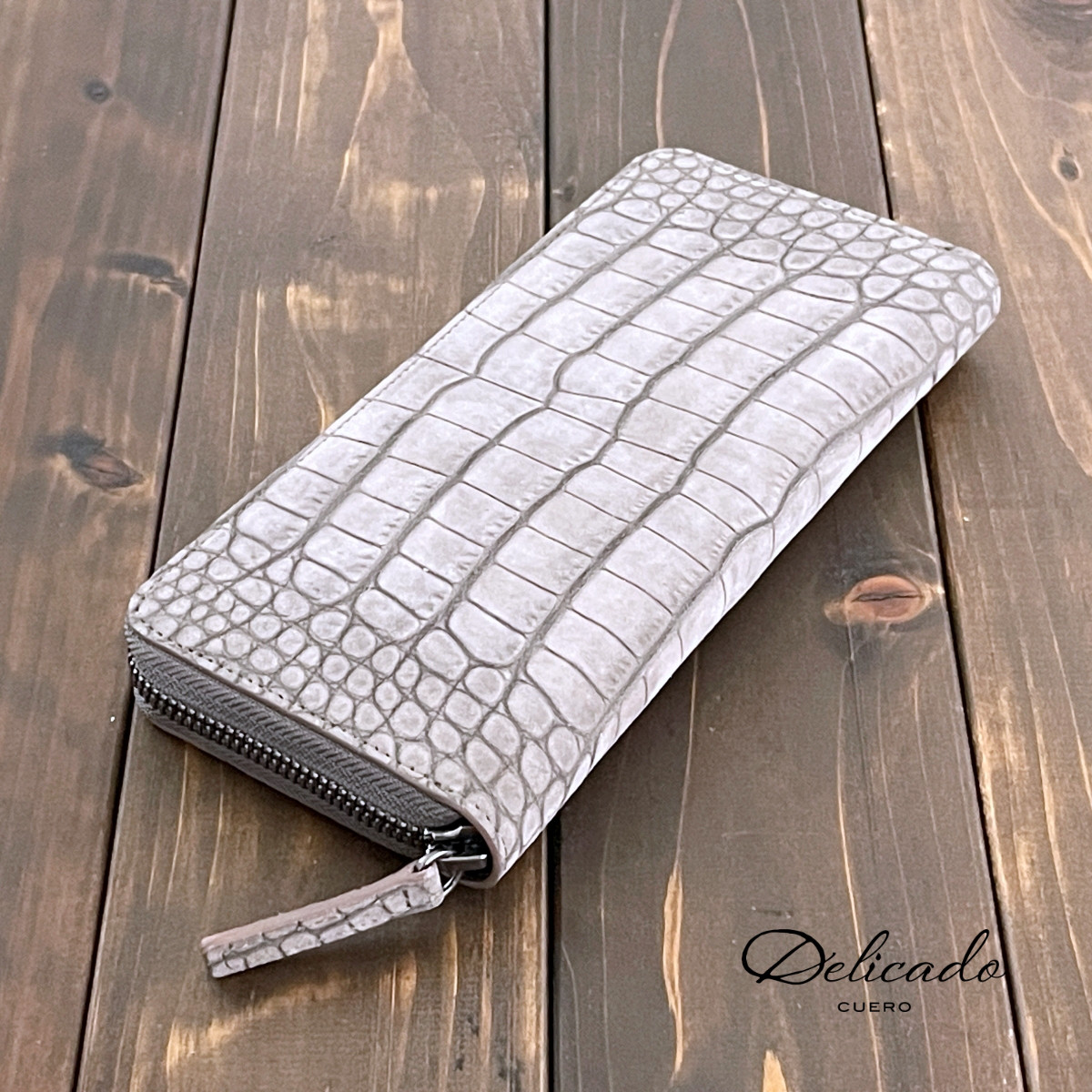アリゲーター × MARGOT 長財布 グレー
