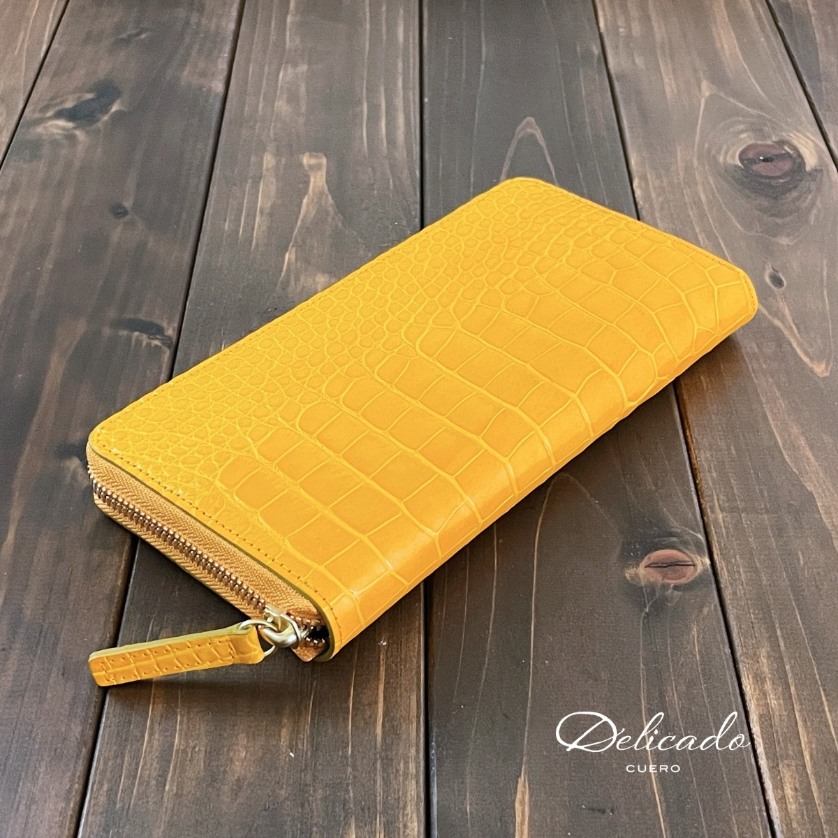 アリゲーター 長財布 サンフラワー イエロー