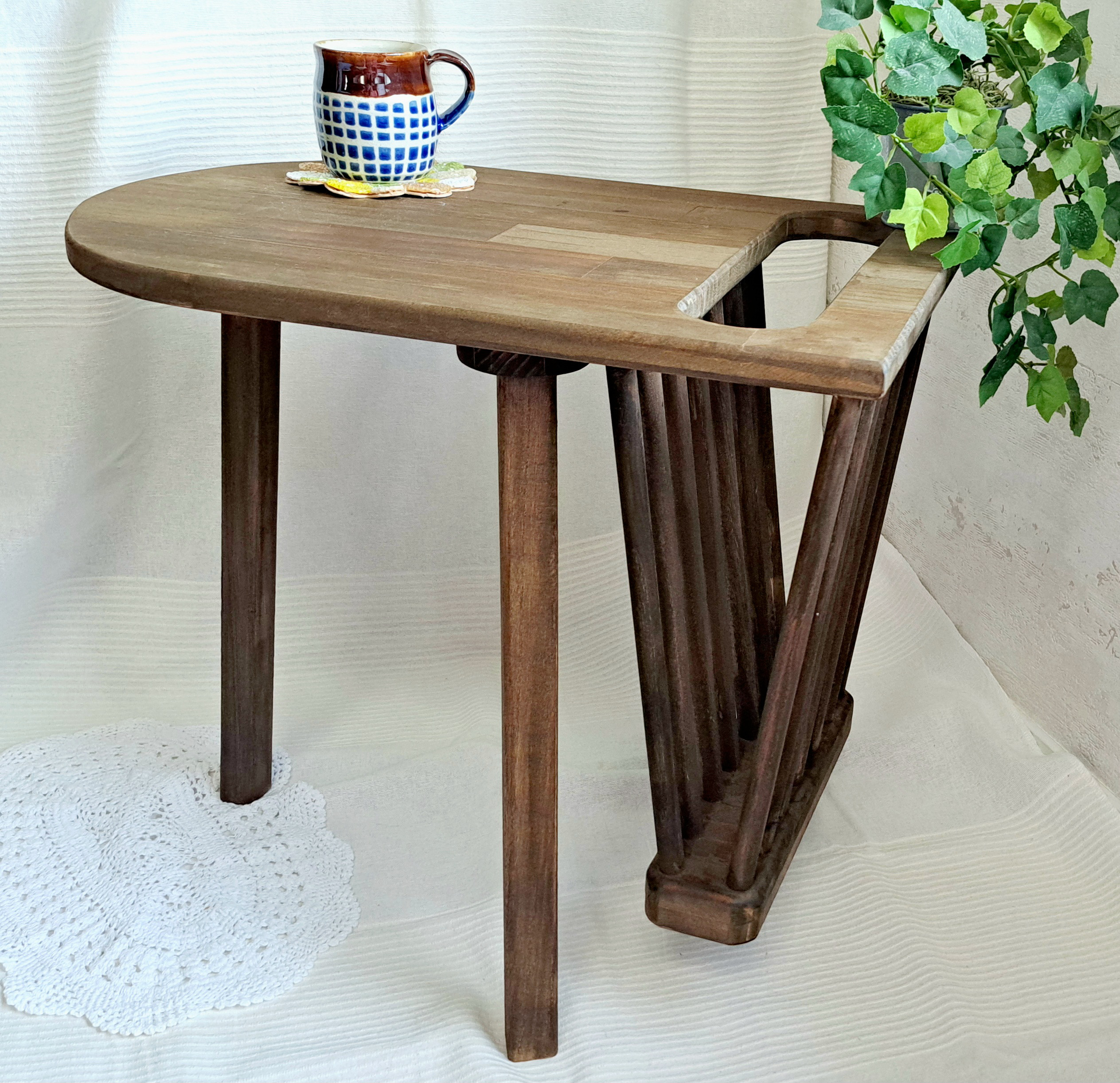 サイドテーブル ウォールナット センター ロー テーブル マガジンラック おしゃれ 新生活 家具