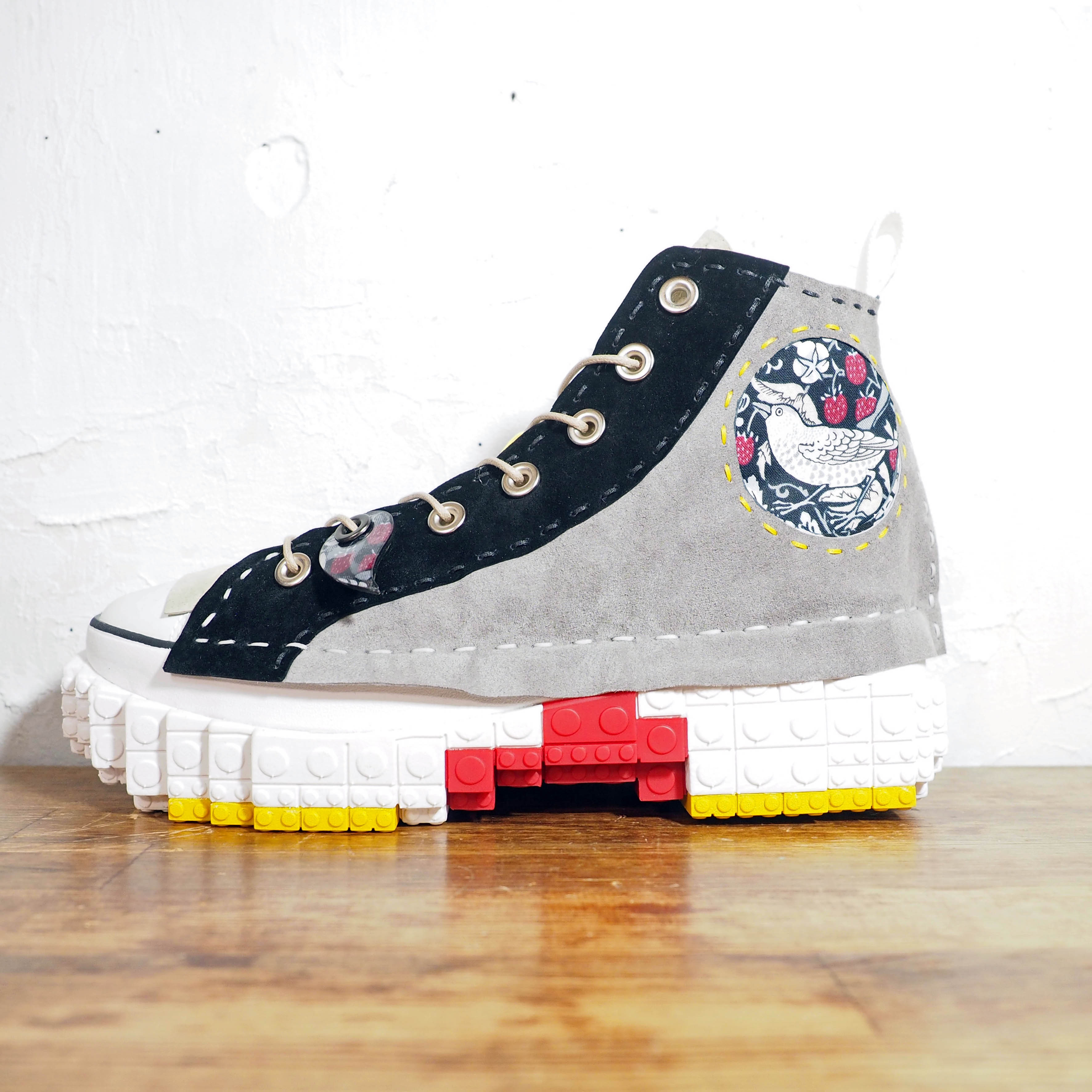 【受注制作】いちご泥棒チクチクチル靴 HULDA HI