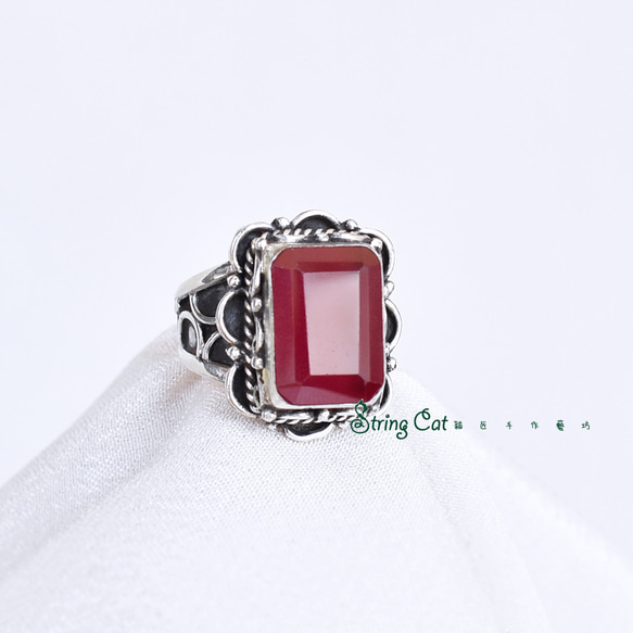 ネパール ネパール天然ルビー 925 シルバーリング 軽量 高級 メンズ