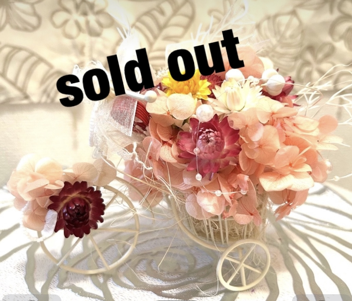 «639»◤完売◢桜カラーオブジェ*置き物*リース*プリザーブドフラワー*紫陽花*カイザイク*プレゼント*